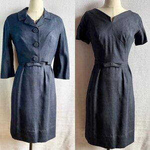 1950s Sheath Dress & Cropped Jacket Set